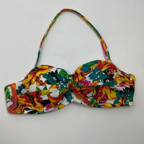 Victoria's Secret Floral Print Multicolor Padded Tropical Push-up Bikini Top - Picture 1 of 3